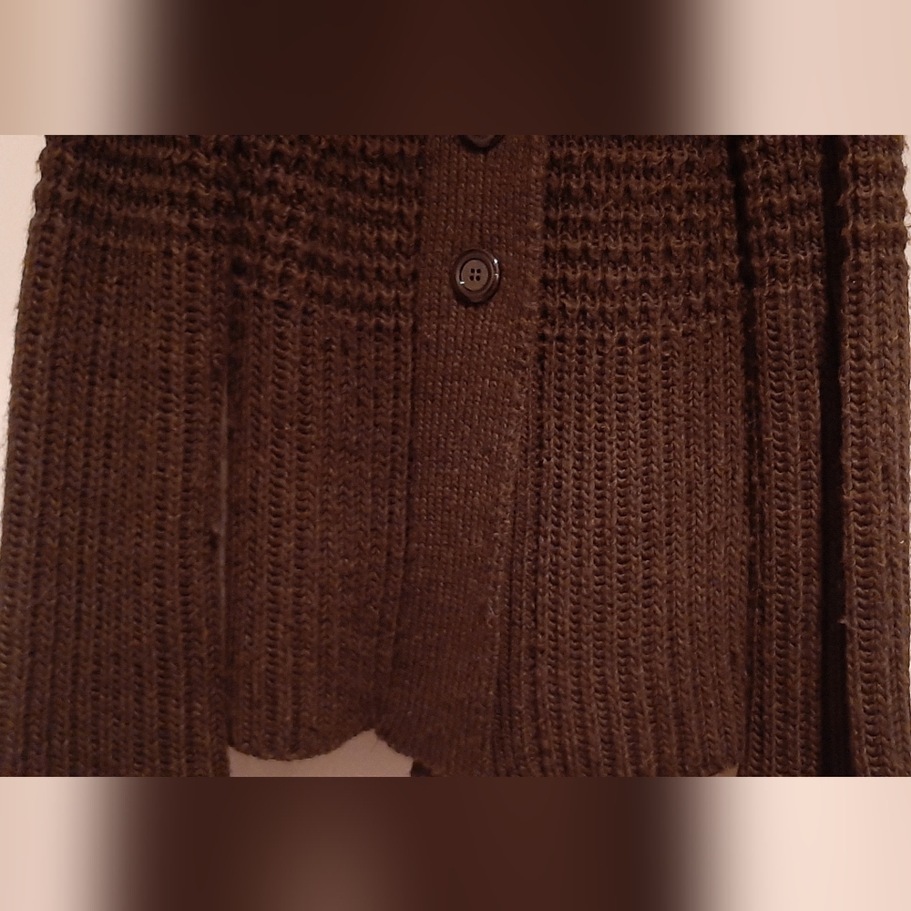Le Phare De La Baleine | Brown Wool Cardigan Sweater View 6